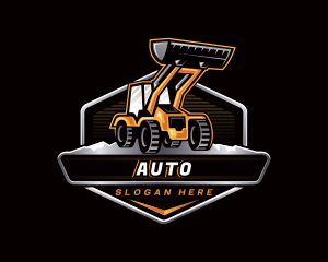 Miner - Excavator Bulldozer Construction logo design