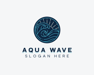 Coastal Ocean Waves logo design