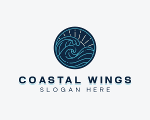 Coastal Ocean Waves logo design