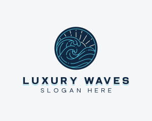 Coastal Ocean Waves logo design