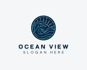 Coastal Ocean Waves logo design