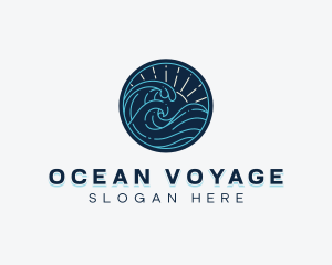 Coastal Ocean Waves logo design