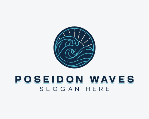 Coastal Ocean Waves logo design