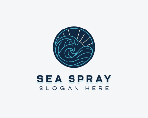 Coastal Ocean Waves logo design