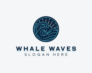 Coastal Ocean Waves logo design