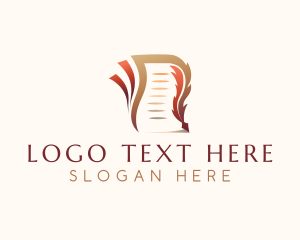 Law - Legal Notary Quill logo design