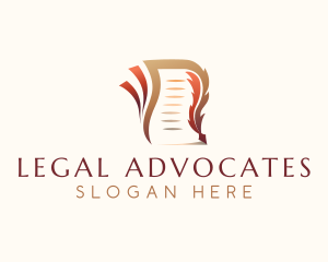 Legal Notary Quill logo design