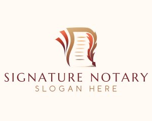 Notary - Legal Notary Quill logo design
