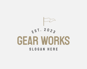 Gears - Generic Retro Flag logo design