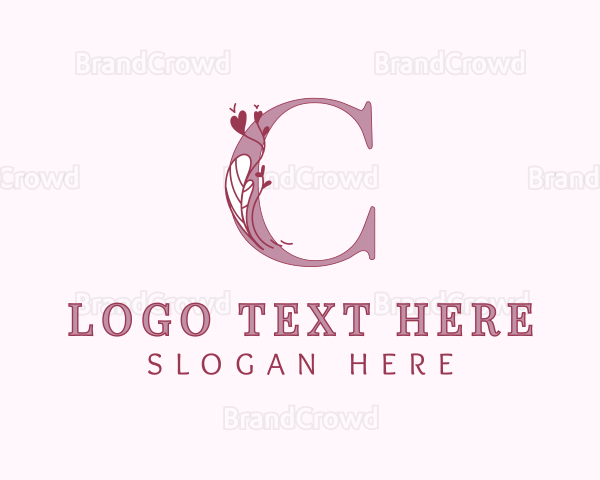 Heart Plant Letter C Logo