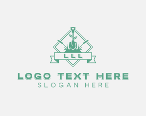 Gardening - Shovel Plant Landscaping logo design