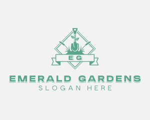 Shovel Plant Landscaping logo design