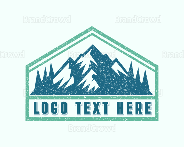 Trekking Hiking Mountain Logo