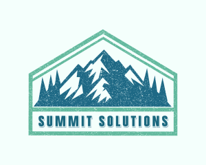 Trekking Hiking Mountain logo design