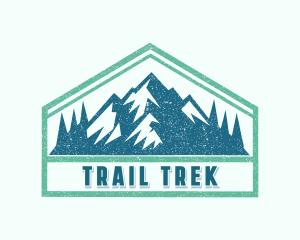 Hiking - Trekking Hiking Mountain logo design