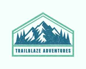 Hiking - Trekking Hiking Mountain logo design