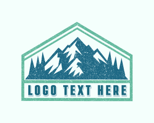 Peak - Trekking Hiking Mountain logo design