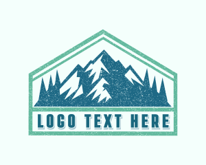 Trekking Hiking Mountain Logo