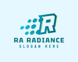 Modern Tech Letter R logo design