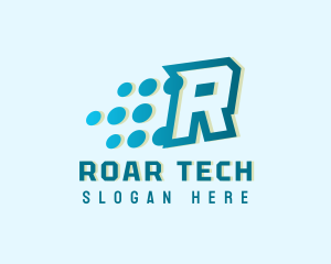 Modern Tech Letter R logo design