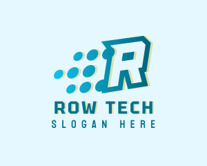 Modern Tech Letter R logo design