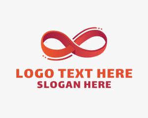 Modern Infinity Ribbon logo design