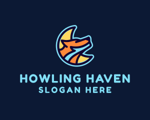 Howling - Howling Fox Moon logo design