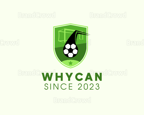 Soccer Goal Shield Logo