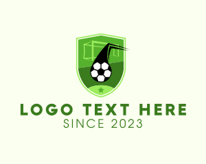 Soccer Team - Soccer Goal Shield logo design