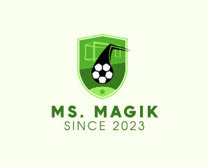 Sports Team - Soccer Goal Shield logo design