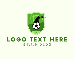 Soccer - Soccer Goal Shield logo design