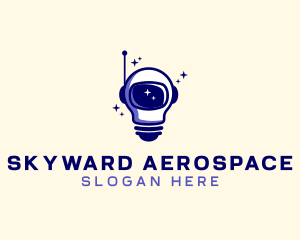 Aerospace - Astronaut Helmet Bulb logo design