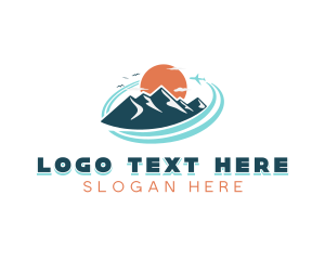 Getaway - Airplane Mountain Vacation logo design