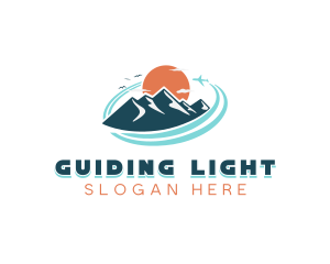 Airplane Mountain Vacation logo design