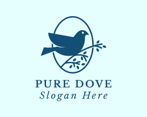 Dove - Nature Dove Branch logo design