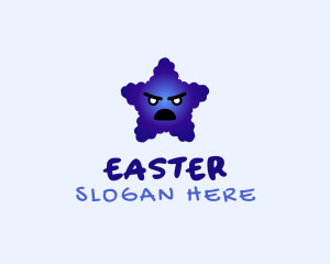 Mood - Angry Blue Star logo design