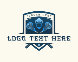 Goalie - Team Lacrosse Shield logo design