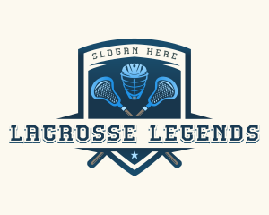 Team Lacrosse Shield  logo design