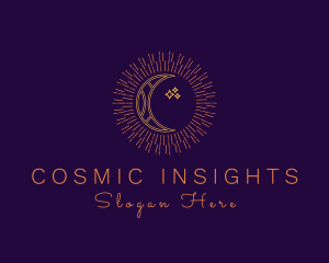 Moon Cosmic Astrology logo design