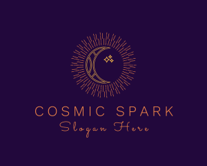 Moon Cosmic Astrology logo design