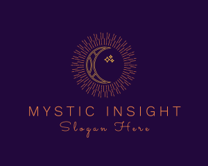 Moon Cosmic Astrology logo design