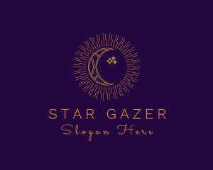 Astrologer - Moon Cosmic Astrology logo design