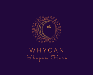 Mystic - Moon Cosmic Astrology logo design