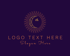 Heavenly Bodies - Moon Cosmic Astrology logo design