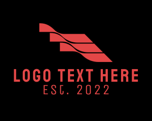Transporation - Red Racing Flag logo design