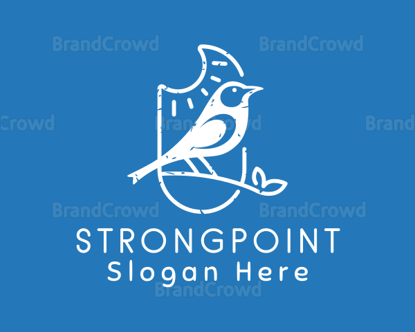 Sparrow Bird Forest Logo