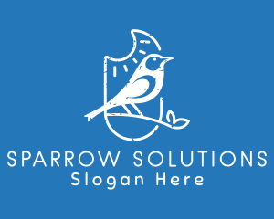 Sparrow - Sparrow Bird Forest logo design