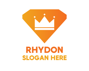 King - Orange Diamond Crown logo design