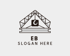 Machine Crane Construction Logo