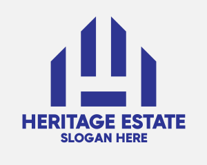 Estate - Blue House Real Estate logo design